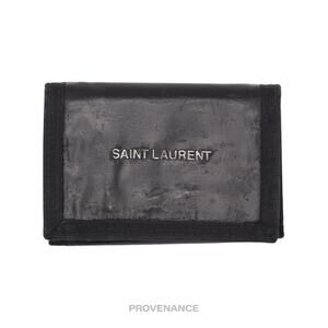 🔴 Saint Laurent Paris SLP Trifold Wallet - Black Technical